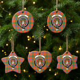 Ross Ancient Tartan Crest Christmas Ceramic Ornament